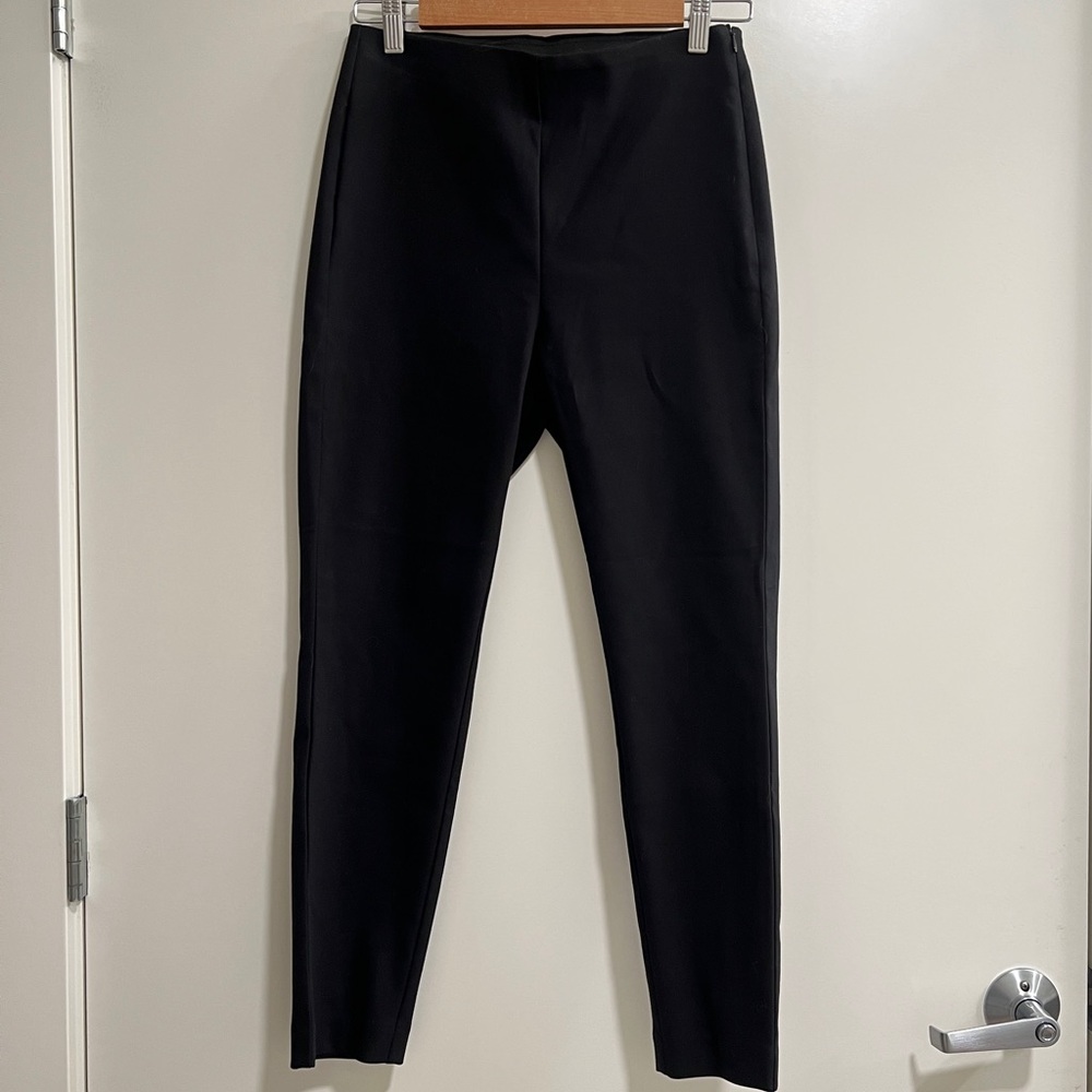 LOFT high waist curvy skinny black ankle dress pants